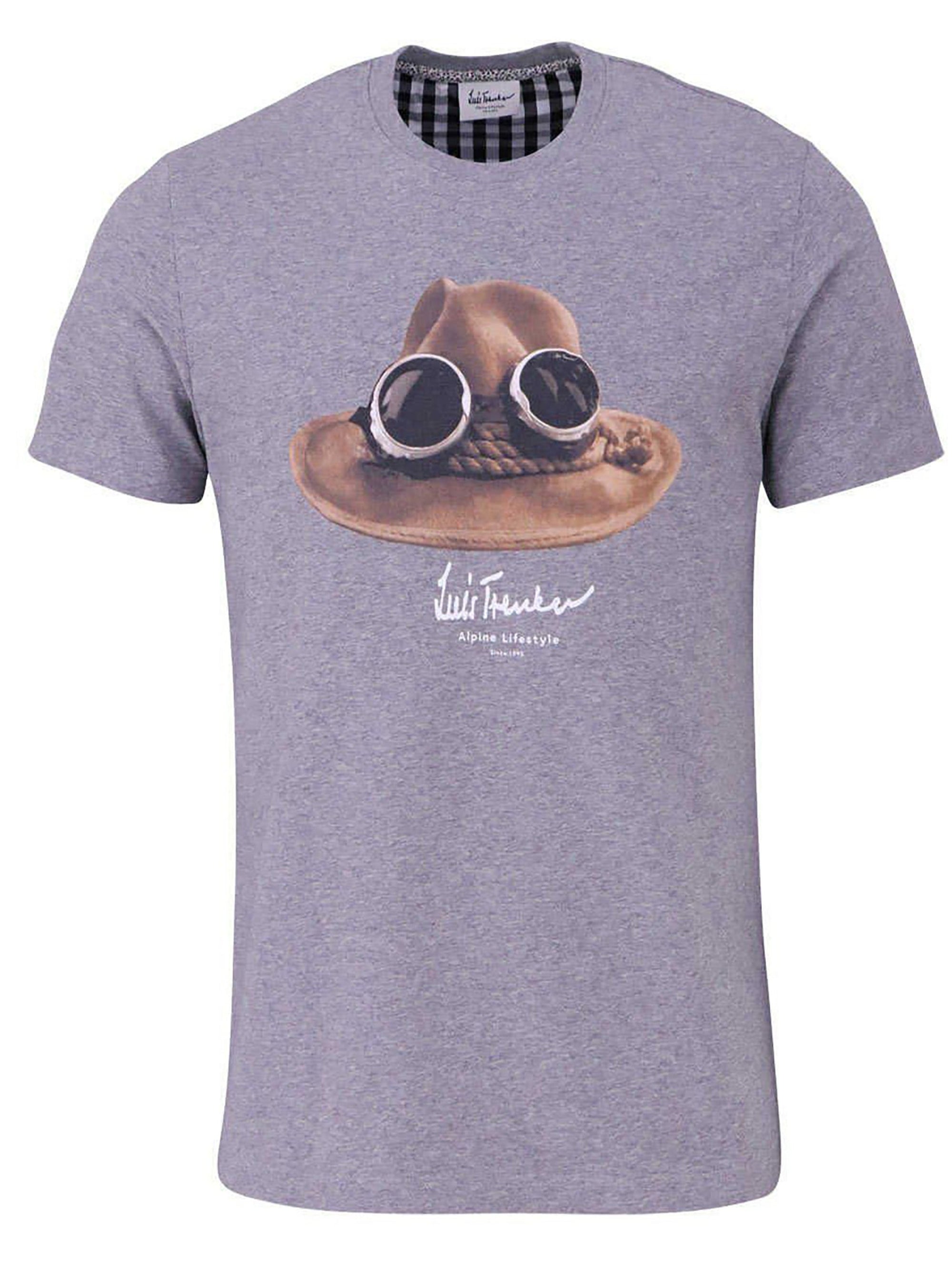 Luis Trenker Herren T-Shirt Der Hut Grau