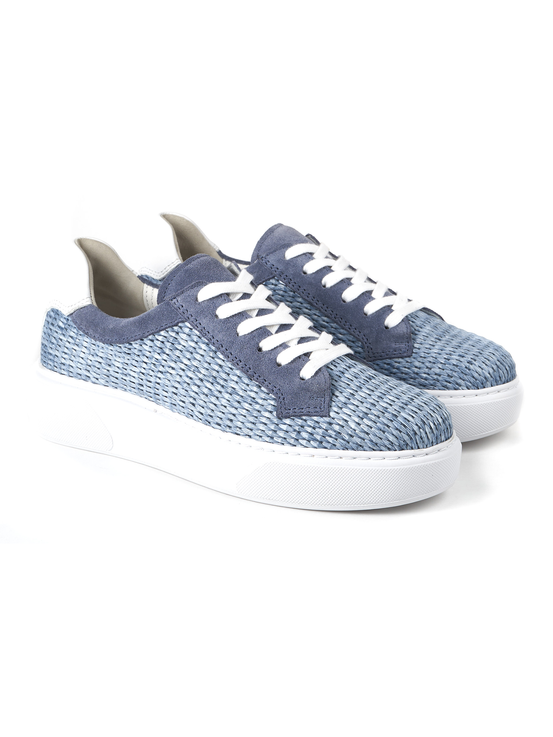 dirndl+bua Damen Sneaker Hellblau