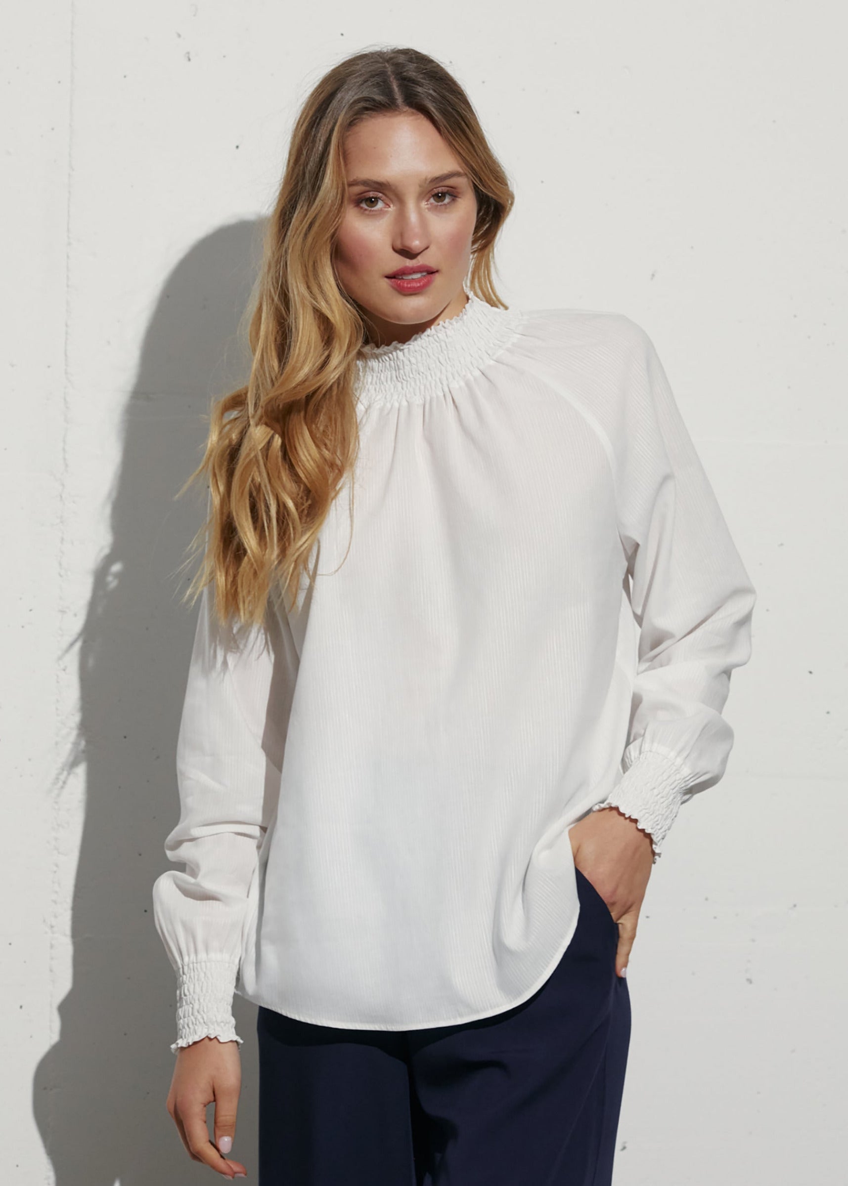Wallmann Bluse Langarm Hochgeschlossen