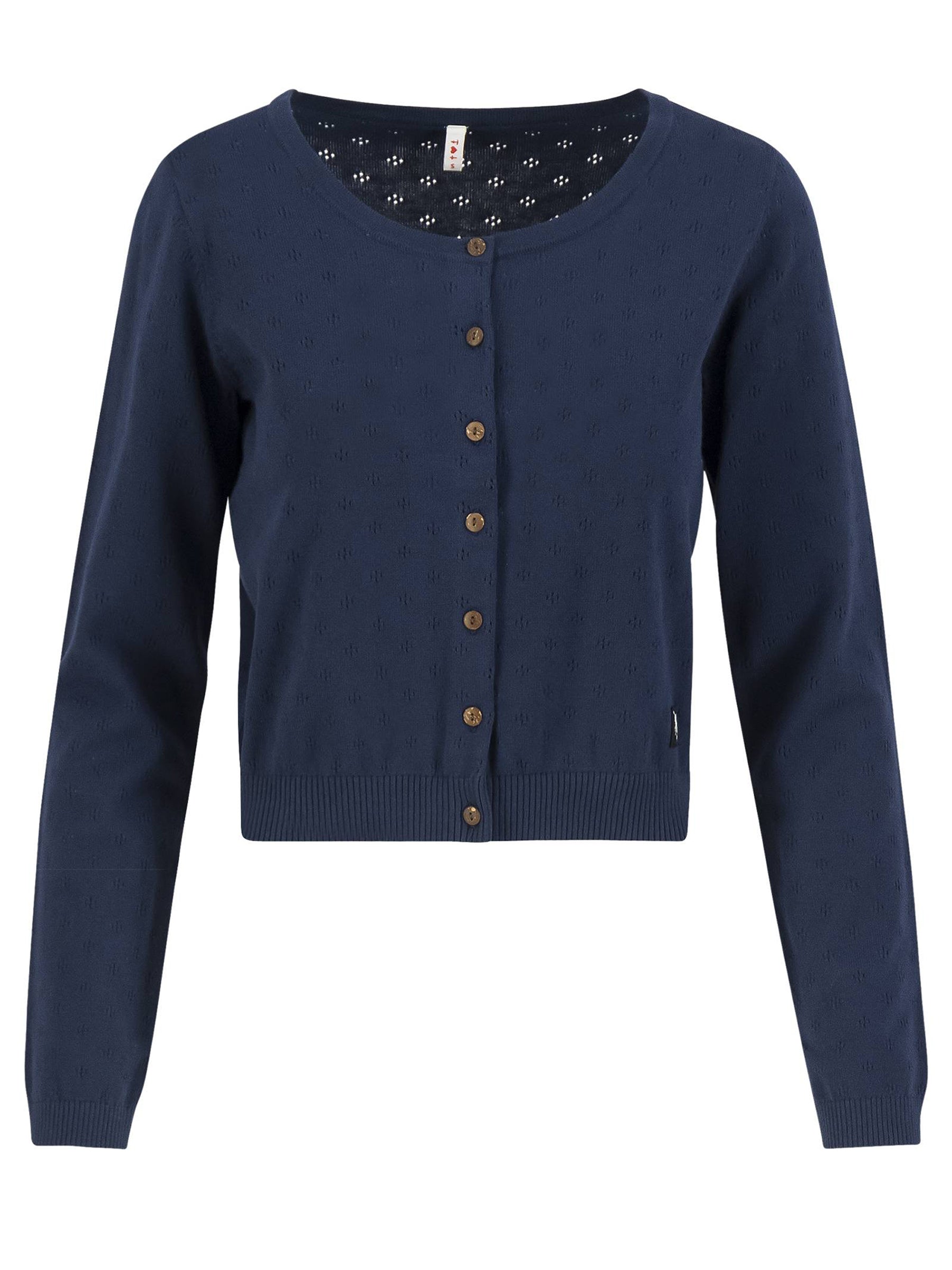 Blutsgeschwister Damen Strickjacke Blau