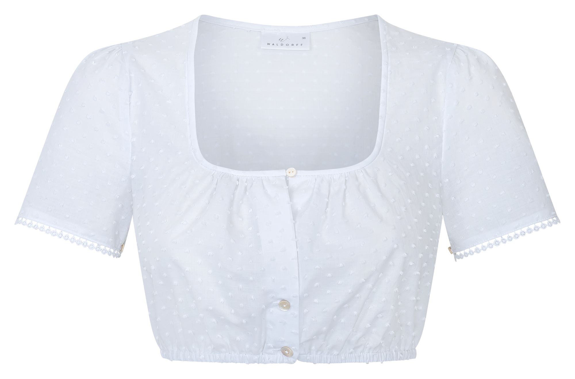 Waldorff Dirndlbluse Weiß