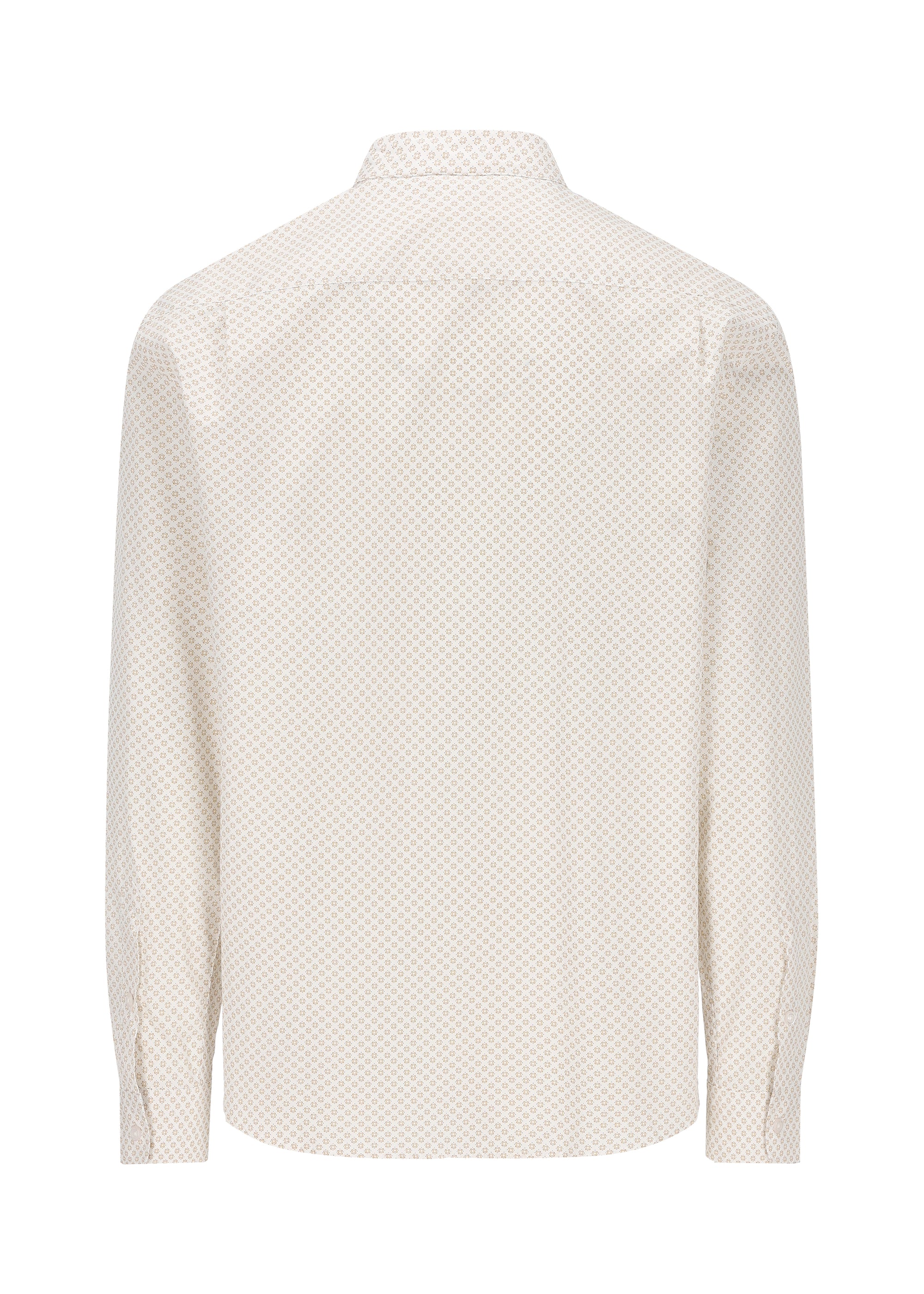 Luis Trenker Herren Hemd Lubernet Micro Muster Chapagne