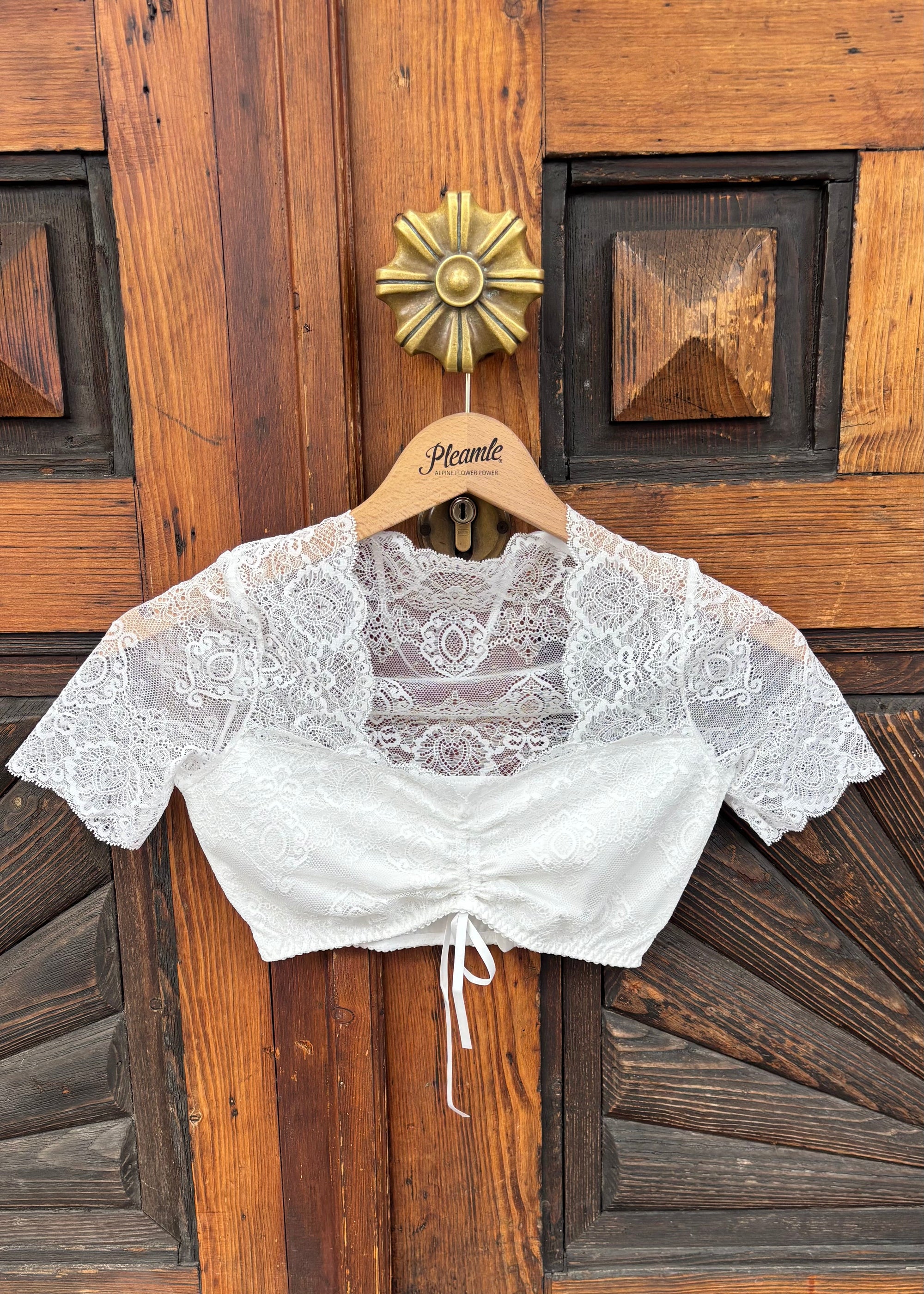 My Choice Damen Dirndlbluse Marie Weiß