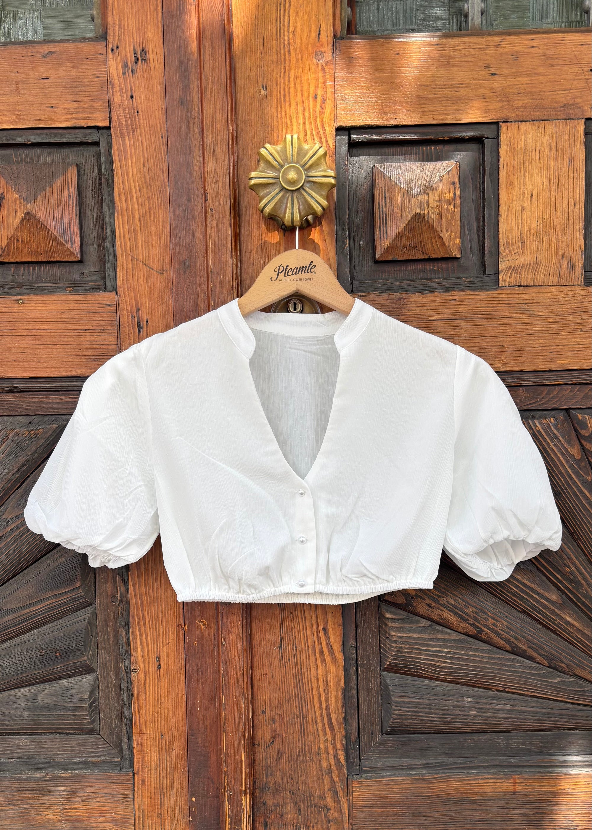 My Choice Damen Dirndlbluse Franziska Weiß