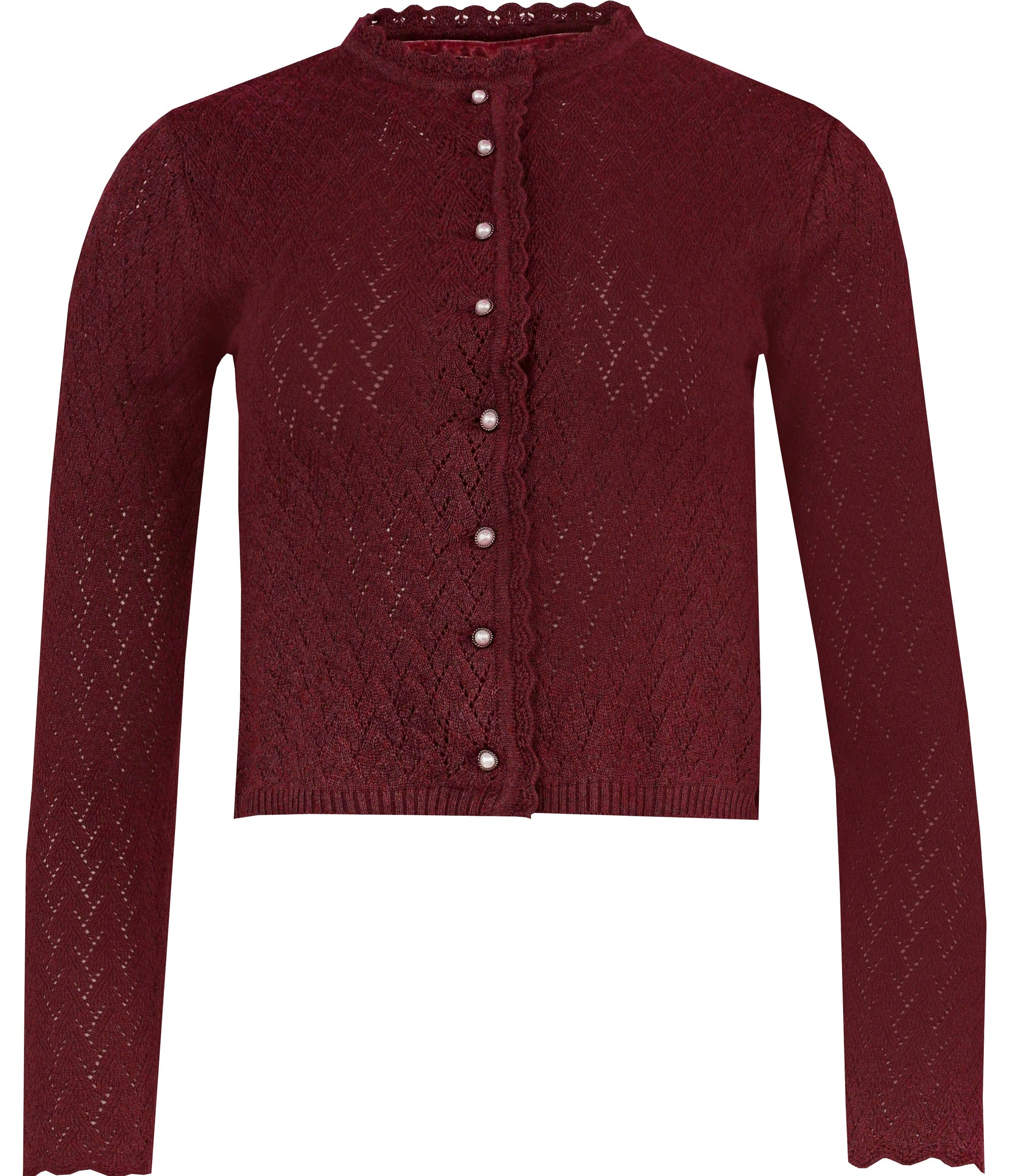 Marjo Damen Strickjacke Fuchstal Bordeaux