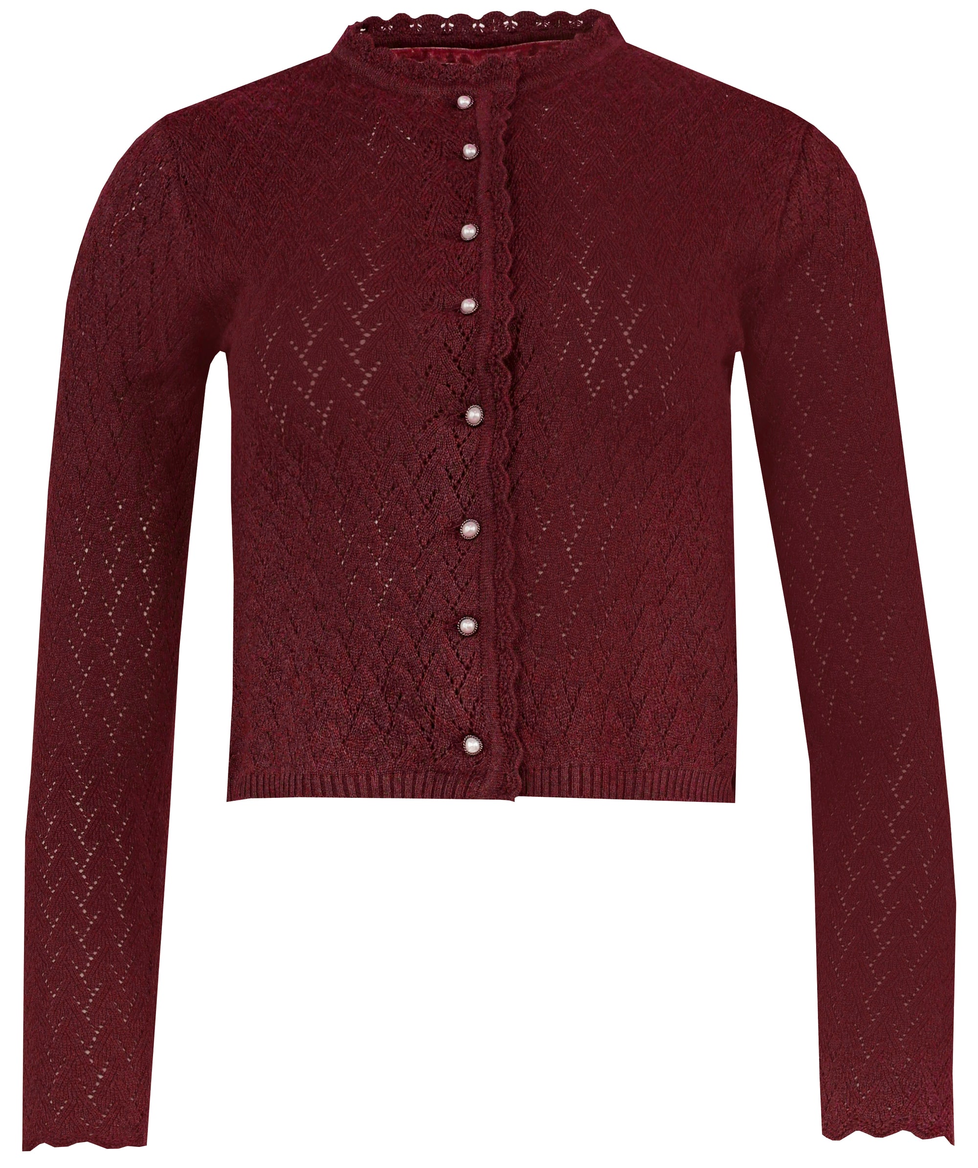Marjo Damen Strickjacke Fuchstal Bordeaux