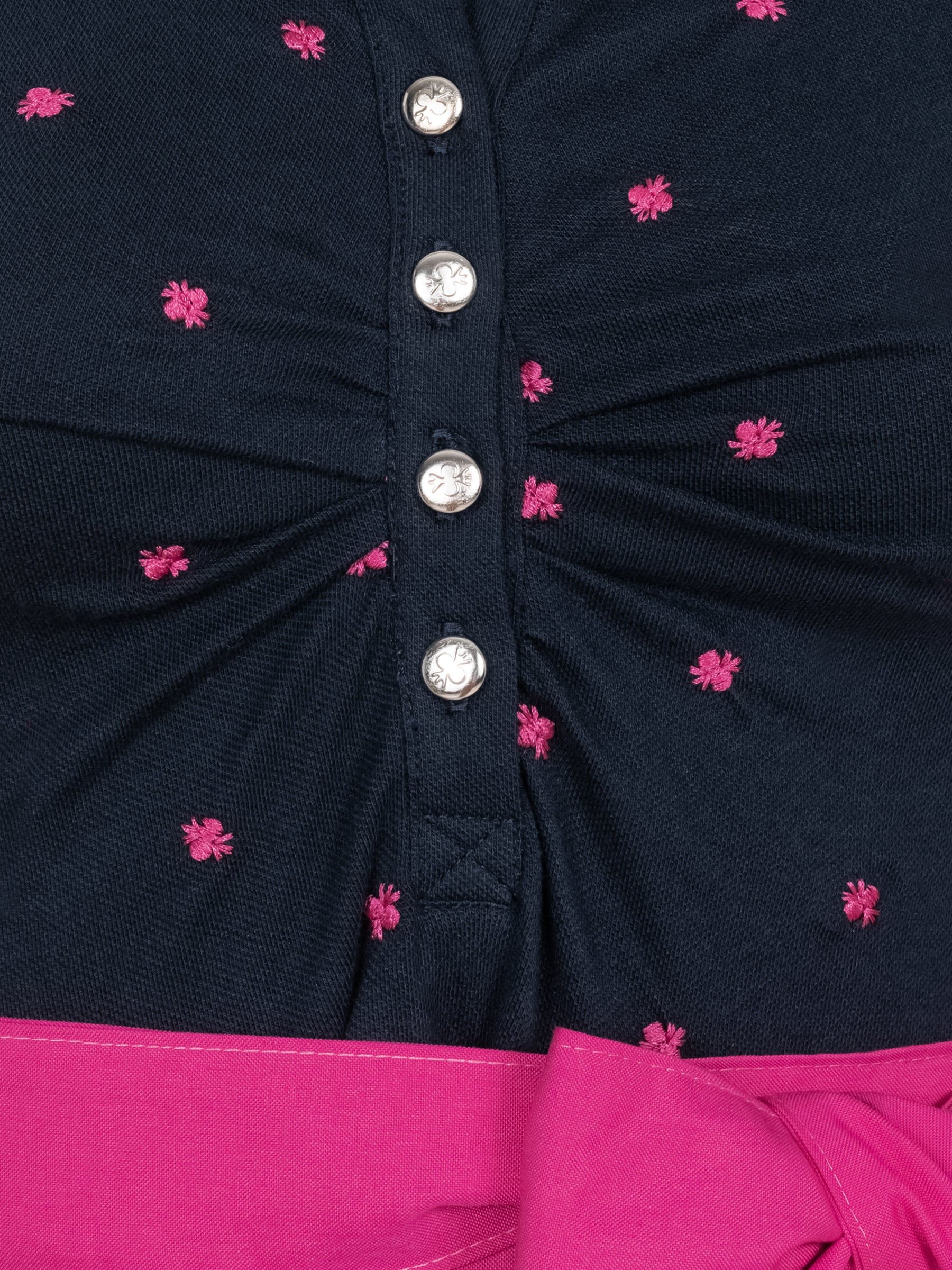 Pleamle Damen Tellerrock Kleid Blau/Magenta