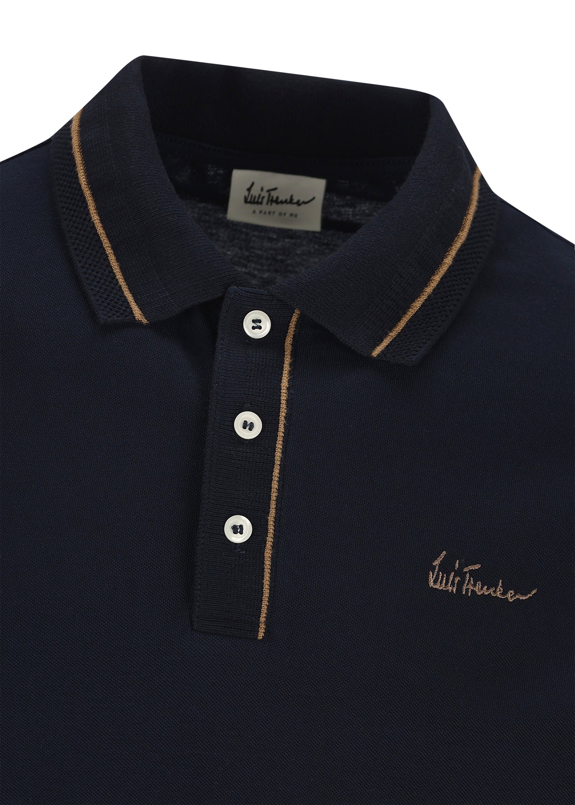 Luis Trenker Herren Polo Luberneto Blau