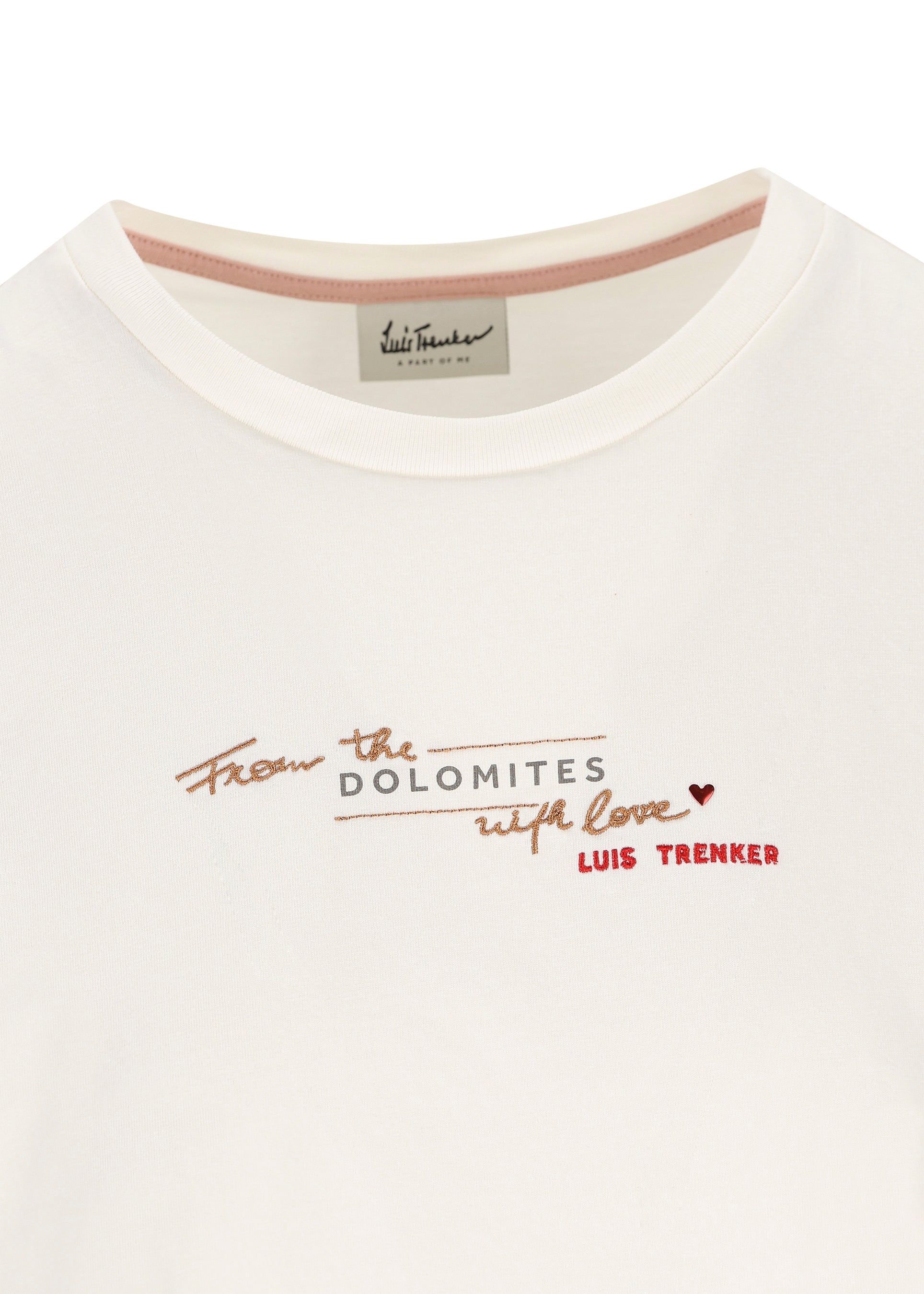Luis Trenker Damen Shirt Dolomitenliebe Weiss