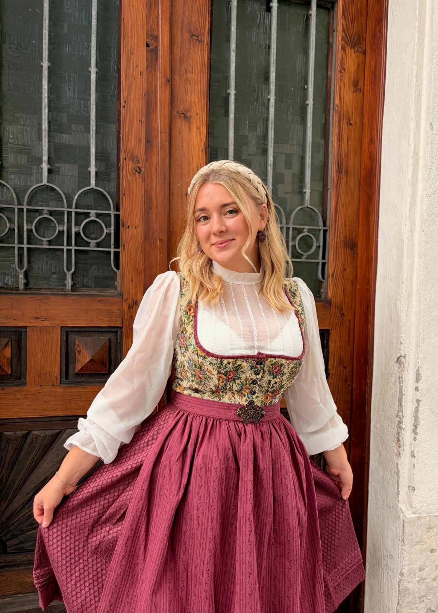 Julia Trentini Dirndl Rosi 60cm Bordeaux