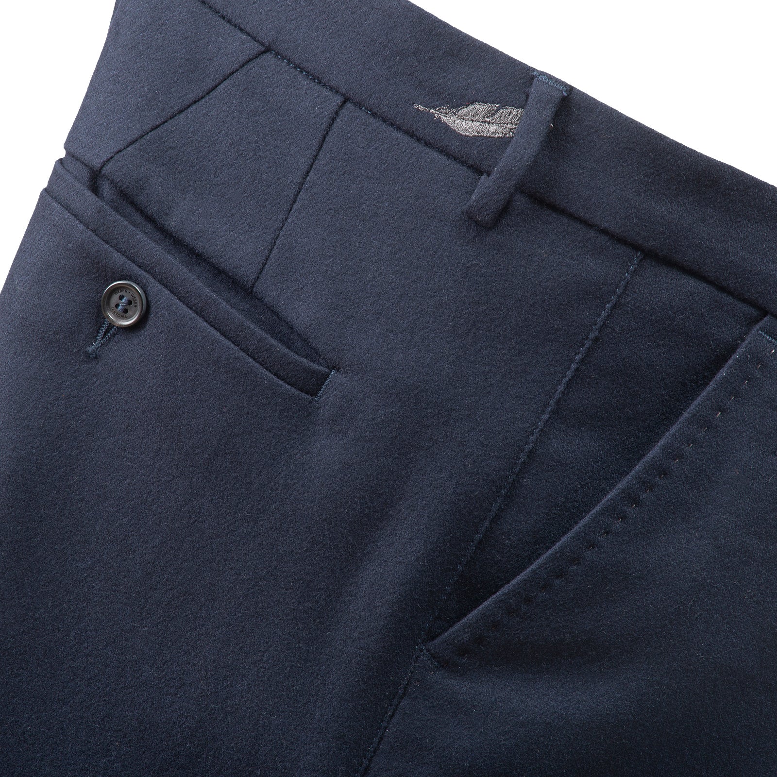 Felted Wool Tailored Chinos