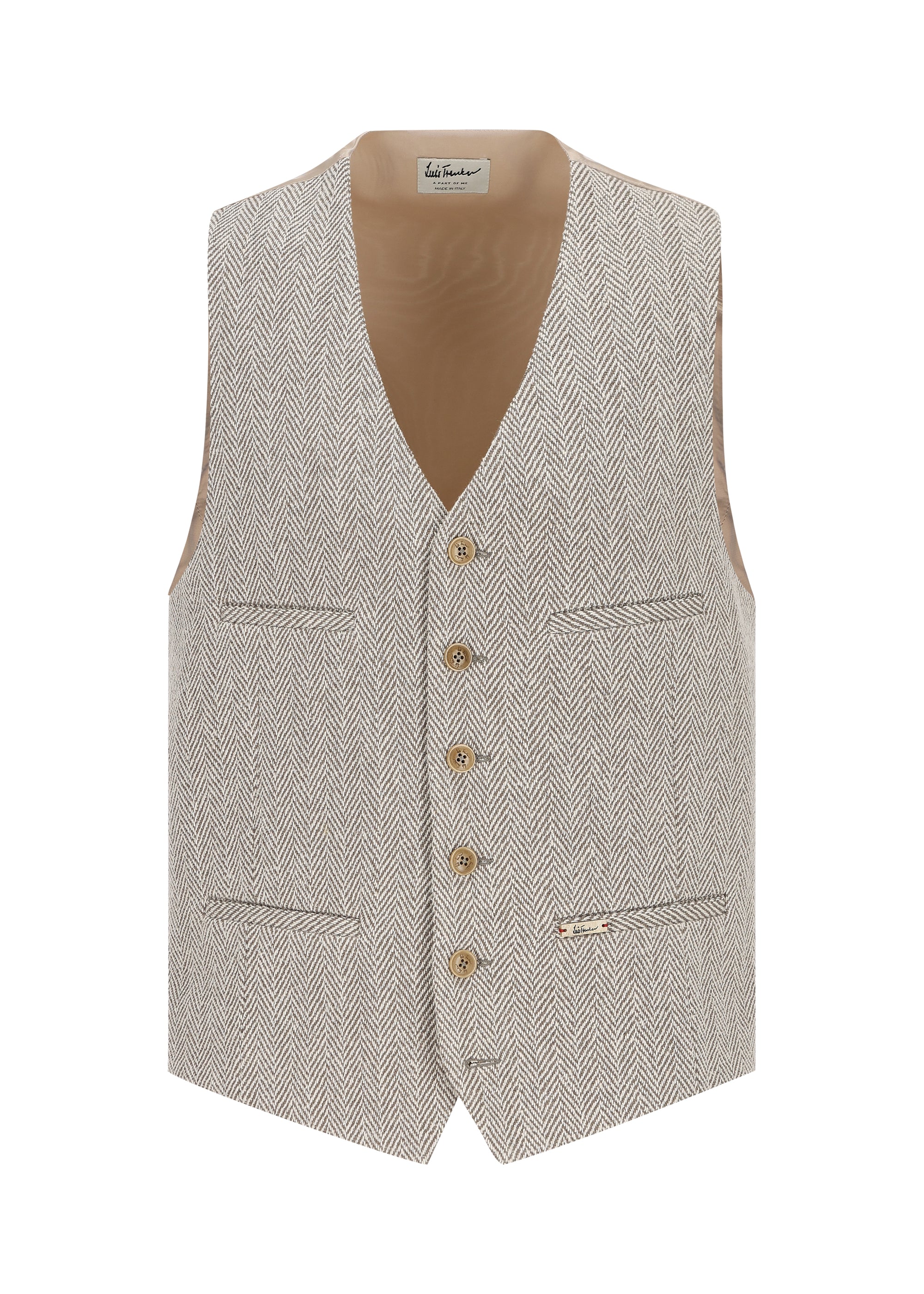 Luis Tenker Weste Lusebastian Fischgrät