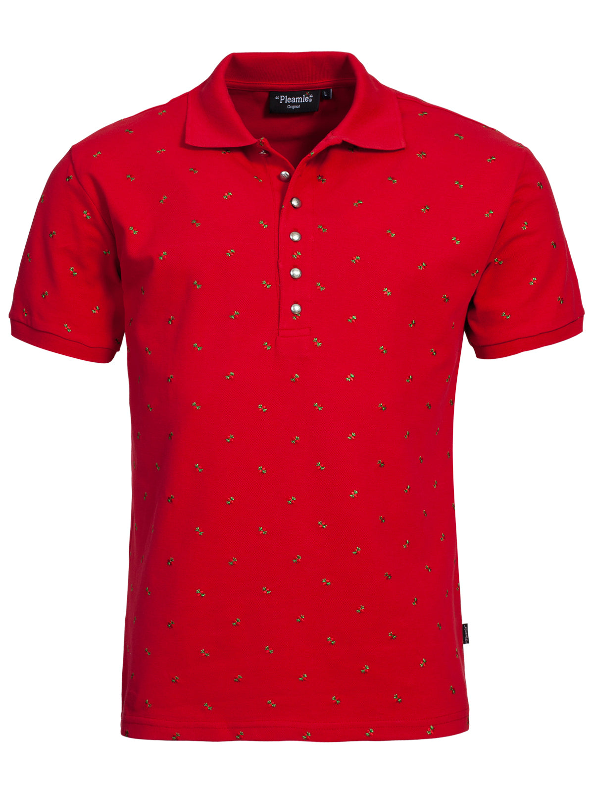 Pleamle Herren Polo kurzarm rot original